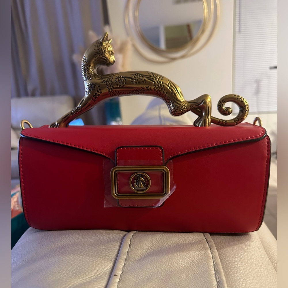 GENUINE LEATHER CAT HANDLE LUXURY CLUTCH BAG - Picture 15 of 15